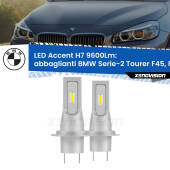 0 Abbaglianti LED H7 9600Lm per BMW Serie-2 Tourer F45, F46 2014 -2018 H7: Kit LED Accent 9.600LM