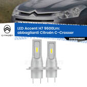 0 Abbaglianti LED H7 9600Lm per Citroën C-Crosser 2007 -2012 H7: Kit LED Accent 9.600LM