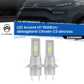 0 Abbaglianti LED H7 9600Lm per Citroën C3 aircross 2017 in poi H7: Kit LED Accent 9.600LM