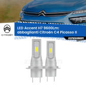 0 Abbaglianti LED H7 9600Lm per Citroën C4 Picasso II 2013 in poi H7: Kit LED Accent 9.600LM