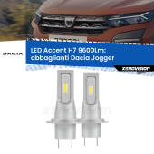 0 Abbaglianti LED H7 9600Lm per Dacia Jogger con fari led H7: Kit LED Accent 9.600LM