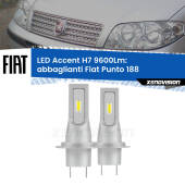 0 Abbaglianti LED H7 9600Lm per Fiat Punto 188 1999 -2003 H7: Kit LED Accent 9.600LM