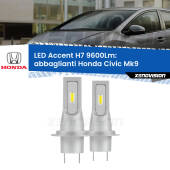 0 Abbaglianti LED H7 9600Lm per Honda Civic Mk9 2011 -2015 H7: Kit LED Accent 9.600LM