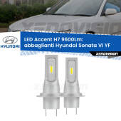 0 Abbaglianti LED H7 9600Lm per Hyundai Sonata VI YF 2009 -2015 H7: Kit LED Accent 9.600LM