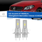 0 Abbaglianti LED H7 9600Lm per Mercedes Classe-B W246, W242 2011 -2018 H7: Kit LED Accent 9.600LM