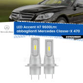 0 Abbaglianti LED H7 9600Lm per Mercedes Classe-X 470 2017 in poi H7: Kit LED Accent 9.600LM