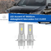 0 Abbaglianti LED H7 9600Lm per Mercedes CLC CL203 2008 -2011 H7: Kit LED Accent 9.600LM