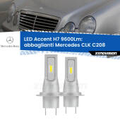 0 Abbaglianti LED H7 9600Lm per Mercedes CLK C208 1997 -2002 H7: Kit LED Accent 9.600LM