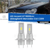0 Abbaglianti LED H7 9600Lm per Mercedes CLK C209 2002 -2009 H7: Kit LED Accent 9.600LM