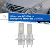 0 Abbaglianti LED H7 9600Lm per Mercedes CLS C219 2004 -2010 H7: Kit LED Accent 9.600LM