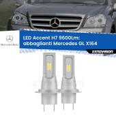 0 Abbaglianti LED H7 9600Lm per Mercedes GL X164 2006 -2012 H7: Kit LED Accent 9.600LM