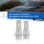 0 Abbaglianti LED H7 9600Lm per Mercedes GLC X253 2015 -2019 H7: Kit LED Accent 9.600LM