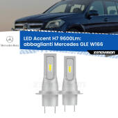 0 Abbaglianti LED H7 9600Lm per Mercedes GLE W166 2015 -2018 H7: Kit LED Accent 9.600LM