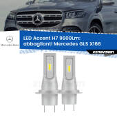 0 Abbaglianti LED H7 9600Lm per Mercedes GLS X166 2015 -2019 H7: Kit LED Accent 9.600LM
