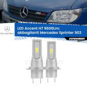 0 Abbaglianti LED H7 9600Lm per Mercedes Sprinter 903 2002 -2006 H7: Kit LED Accent 9.600LM