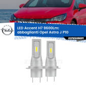 0 Abbaglianti LED H7 9600Lm per Opel Astra J P10 2009 -2015 H7: Kit LED Accent 9.600LM