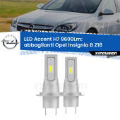 0 Abbaglianti LED H7 9600Lm per Opel Insignia B Z18 2017 in poi H7: Kit LED Accent 9.600LM