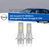 0 Abbaglianti LED H7 9600Lm per Opel Omega B V94 1997 -2003 H7: Kit LED Accent 9.600LM