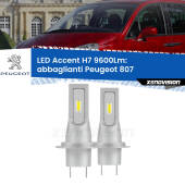 0 Abbaglianti LED H7 9600Lm per Peugeot 807 2002 -2010 H7: Kit LED Accent 9.600LM