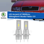 0 Abbaglianti LED H7 9600Lm per Skoda Fabia I 6Y con fari Xenon H7: Kit LED Accent 9.600LM