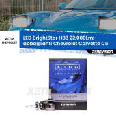 0 Abbaglianti LED HB3 22,000Lm per Chevrolet Corvette C5 1997 -2004 HB3 Kit LED BrightStar 22000Lm