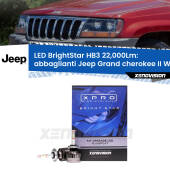 0 Abbaglianti LED HB3 22,000Lm per Jeep Grand cherokee II WJ, WG 1999 -2004 HB3 Kit LED BrightStar 22000Lm