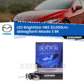 0 Abbaglianti LED HB3 22,000Lm per Mazda 3 BK 2003 -2009 HB3 Kit LED BrightStar 22000Lm
