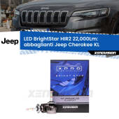 0 Abbaglianti LED HIR2 22,000Lm per Jeep Cherokee KL 2014 in poi HIR2 9012 Kit LED BrightStar 22000Lm