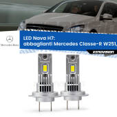0 Abbaglianti LED Mercedes Classe-R W251, V251 fino al 2009, con fari Bi-Xenon: H7 Nava H7: Kit LED Nava 20.000Lumen