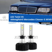 0 Abbaglianti LED Mercedes Classe-S W140 1991 -1998: H1 11,000Lm H1: Kit LED Twist 11.000Lm