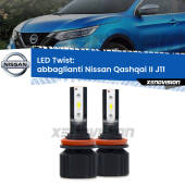 0 Abbaglianti LED Nissan Qashqai II J11 2017 in poi: Twist 11,000Lm H11: Kit LED Twist  11.000Lm