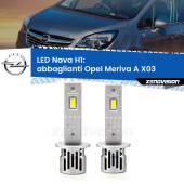 0 Abbaglianti LED Opel Meriva A X03 2003 -2010: H1 Nava H1: Kit LED Nava 20.000Lumen