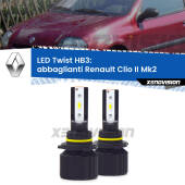 0 Abbaglianti LED Renault Clio II Mk2 a parabola doppia: HB3 11,000Lm HB3: Kit LED Twist 11.000Lm