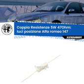 0 Alfa romeo 147 2000-2004: Resistenze Spegnispia 5W Economica per Luci posizione (Coppia) Coppia Resistenze Spegnispia in Ceramica 3W 47ohm 5W.max per LED