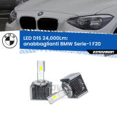 0 Anabbaglianti LED D1S 24,000Lm per BMW Serie-1 F20 2010 - 2019 D1S Kit trasformazione LED da lampade Xenon - Nuovo modello 2024  24000Lm
