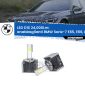 0 Anabbaglianti LED D1S 24,000Lm per BMW Serie-7 E65, E66, E67 2005 - 2008 D1S Kit trasformazione LED da lampade Xenon - Nuovo modello 2024 24000Lm