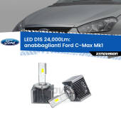 0 Anabbaglianti LED D1S 24,000Lm per Ford C-Max Mk1 2003 - 2010 D1S Kit trasformazione LED da lampade Xenon - Nuovo modello 2024  24000Lm