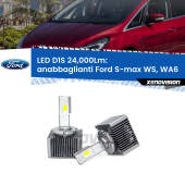 0 Anabbaglianti LED D1S 24,000Lm per Ford S-max WS, WA6 2006 - 2014 D1S Kit trasformazione LED da lampade Xenon - Nuovo modello 2024  24000Lm