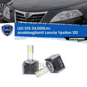 0 Anabbaglianti LED D1S 24,000Lm per Lancia Ypsilon II 312 2011 in poi D1S Kit trasformazione LED da lampade Xenon - Nuovo modello 2024  24000Lm