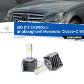 0 Anabbaglianti LED D1S 24,000Lm per Mercedes Classe-C W204 2007 - 2014 D1S Kit trasformazione LED da lampade Xenon - Nuovo modello 2024  24000Lm
