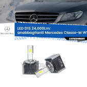 0 Anabbaglianti LED D1S 24,000Lm per Mercedes Classe-M W166 2011 - 2015 D1S Kit trasformazione LED da lampade Xenon - Nuovo modello 2024  24000Lm