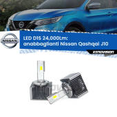 0 Anabbaglianti LED D1S 24,000Lm per Nissan Qashqai J10 2010 - 2013 D1S Kit trasformazione LED da lampade Xenon - Nuovo modello 2024 24000Lm