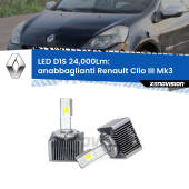 0 Anabbaglianti LED D1S 24,000Lm per Renault Clio III  2005 - 2011 D1S Kit trasformazione LED da lampade Xenon - Nuovo modello 2024  24000Lm