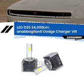 0 Anabbaglianti LED D3S per Dodge Charger VIII 2024 in poi 24,000Lumen Canbus D3S: Kit trasformazione LED da lampade Xenon 24000Lm - Nuovo modello 2025