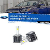 0 Anabbaglianti LED D3S per Ford Kuga II  2012 - 2019 24,000Lumen Canbus D3S: Kit trasformazione LED da lampade Xenon 24000Lm - Nuovo modello 2025