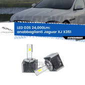 0 Anabbaglianti LED D3S per Jaguar XJ X351 2010 - 2019 24,000Lumen Canbus D3S: Kit trasformazione LED da lampade Xenon 24000Lm - Nuovo modello 2025
