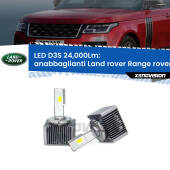 0 Anabbaglianti LED D3S per Land rover Range rover IV L405 2012 in poi 24,000Lumen Canbus D3S: Kit trasformazione LED da lampade Xenon 24000Lm - Nuovo modello 2025