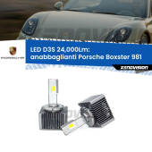 0 Anabbaglianti LED D3S per Porsche Boxster 981 2012 in poi 24,000Lumen Canbus D3S: Kit trasformazione LED da lampade Xenon 24000Lm - Nuovo modello 2025