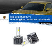 0 Anabbaglianti LED D3S per Porsche Cayman 981 2013 in poi 24,000Lumen Canbus D3S: Kit trasformazione LED da lampade Xenon 24000Lm - Nuovo modello 2025