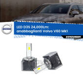 0 Anabbaglianti LED D3S per Volvo V60 Mk1 2010 - 2018 24,000Lumen Canbus D3S: Kit trasformazione LED da lampade Xenon 24000Lm - Nuovo modello 2025